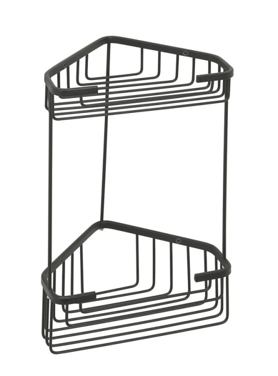 SMART podwójna półka narożna 175x325x175mm, czarny