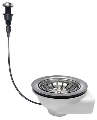 Odpływ zlewozmywakowy automatyczny 6/4", stal nierdzewna