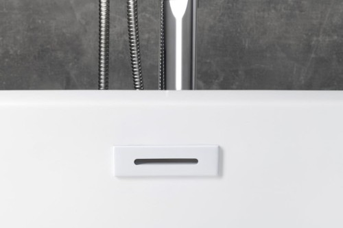 SET maskownica przelewu, odpływ wannowy 6/4", klik-klak, biały połysk #2