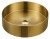AURUM umywalka ze stali nierdzewnej, średnica 38cm, z korkiem, złoto mat