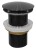 AURUM korek umywalkowy 5/4", klik- klak, gun metal