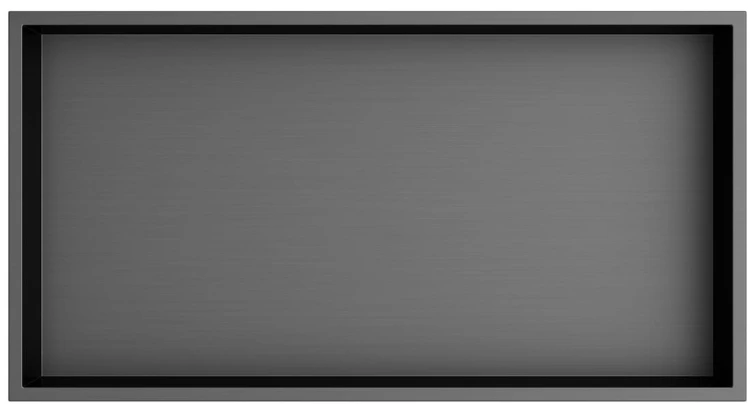 DENBO półka wpuszczana, 510x270mm, stal nierdzewna, gun metal #4