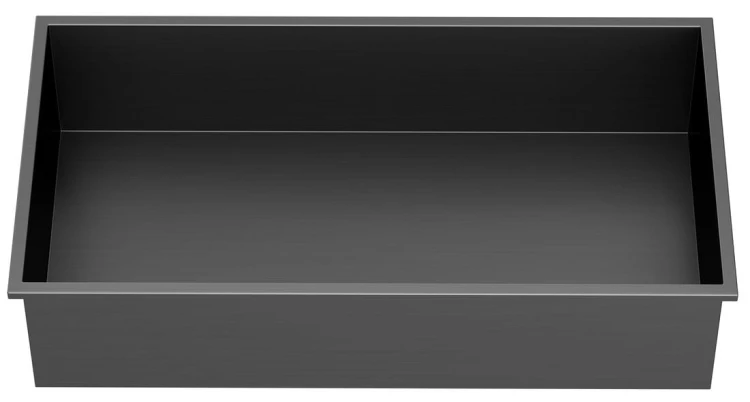 DENBO półka wpuszczana, 510x270mm, stal nierdzewna, gun metal #5