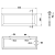 Rysunek techniczny - Wspornik 440x150x20mm, stal malowana, czarny mat