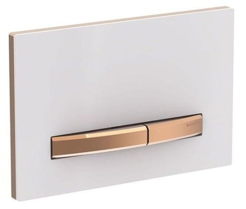 GEBERIT SIGMA50 Dual flush przycisk spłukujący, biały/różowe złoto #2