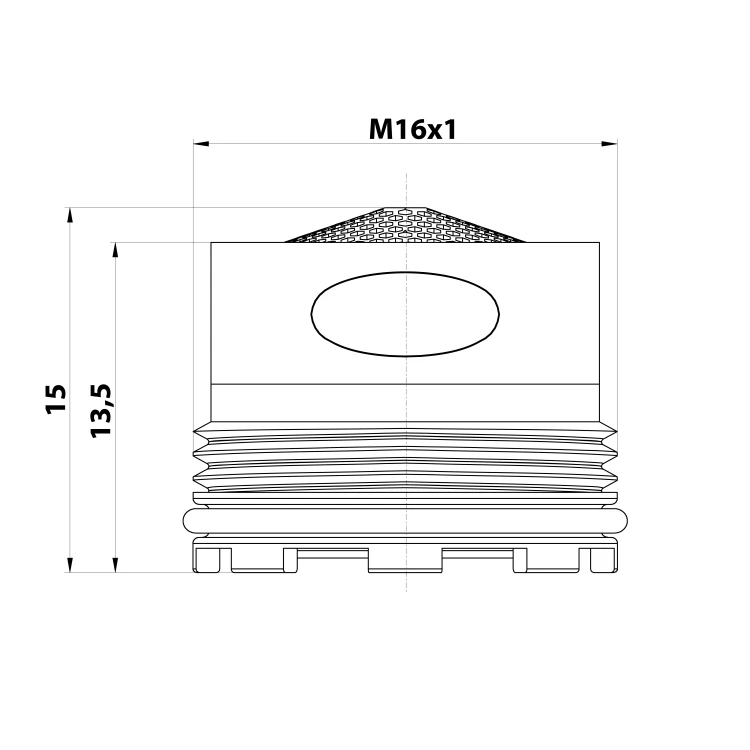 Rysunek techniczny - Perlator M16x1