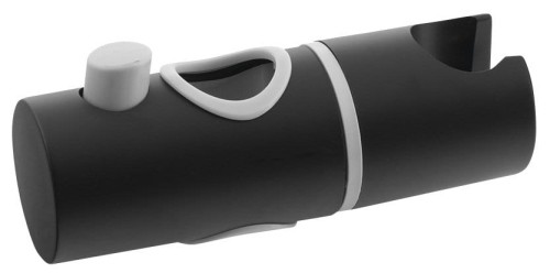 Suwak do drążka prysznicowego 25mm, ABS/czarny mat