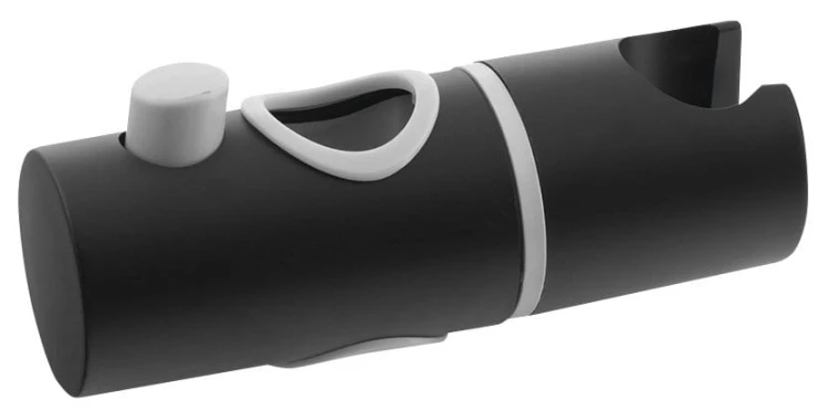 Suwak do drążka prysznicowego 25mm, ABS/czarny mat