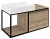 SKARA szafka pod umywalkę 100x49,5x46,5cm, czarny mat/dąb Alabama