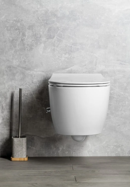 SENTIMENTI CLEANWASH WC wiszące, z dyszą bidetową i zaworem, Rimless, 36x51cm, biały #7