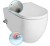 INFINITY CLEANWASH WC wiszące, z dyszą bidetową i zaworem, Rimless, 36,5x53cm, biały