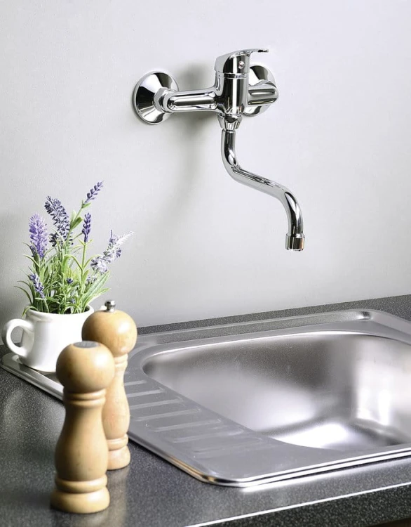 AQUALINE 35 bateria ścienna, uchwyt-S , chrom #2