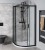 SIGMA SIMPLY BLACK kabina prysznicowa półokrągła 800x800mm, R550, szkło czyste #5