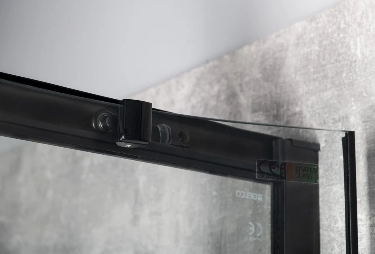 SIGMA SIMPLY BLACK kabina prysznicowa półokrągła 900x900mm, R550, szkło czyste #4