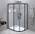 SIGMA SIMPLY BLACK kabina prysznicowa półokrągła 1200x900mm, R550, L/R, szkło czyste