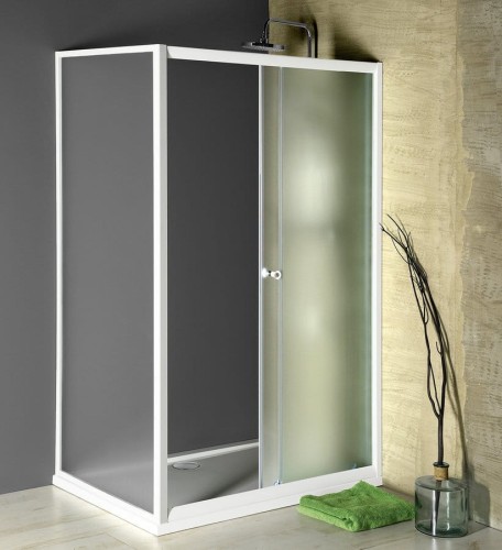 AMADEO kabina prysznicowa 1100x800mm wariant L/P, szkło Brick #2