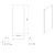 Rysunek techniczny - AMADEO kabina prysznicowa 1100x800mm wariant L/P, szkło Brick #2