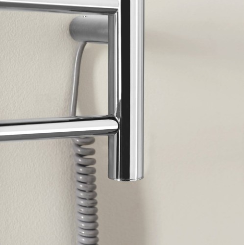 REDONDO elektryczna suszarka na ręczniki, okrągła, 500x900 mm, 75 W, stal nierdzewna polerowana #2