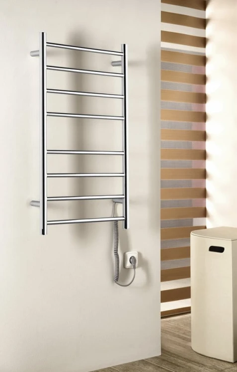 REDONDO elektryczna suszarka na ręczniki, okrągła, 500x900 mm, 75 W, stal nierdzewna polerowana #3
