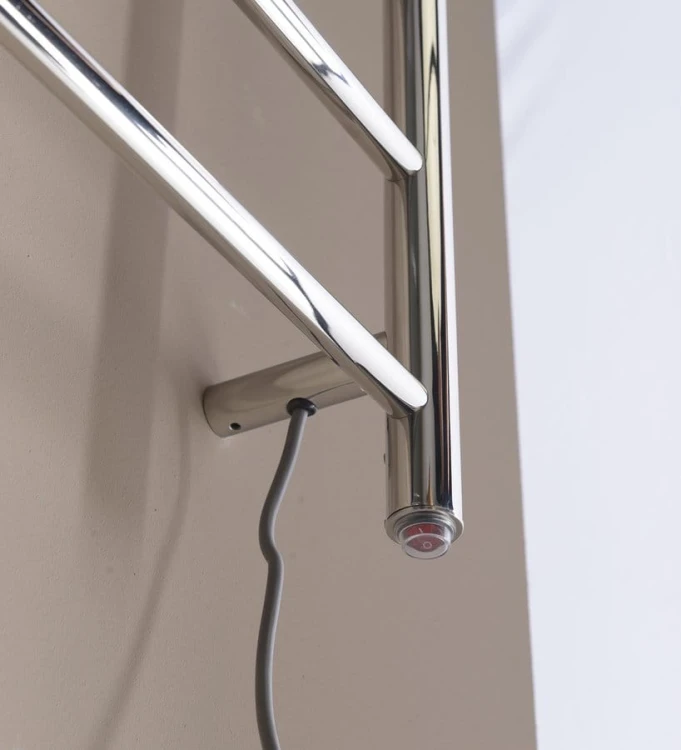 REDONDO elektryczna suszarka na ręczniki, okrągła, 600x1500 mm, 130 W, stal nierdzewna polerowana #2