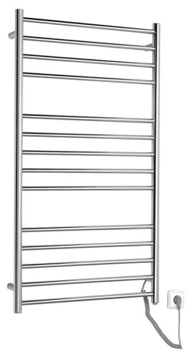 REDONDO elektryczna suszarka na ręczniki, okrągła, 630x1160mm, 130W, stal nierdzewna połysk