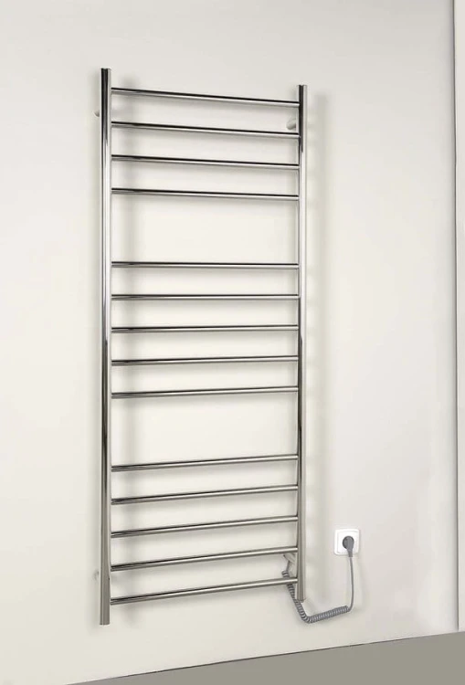 REDONDO elektryczna suszarka na ręczniki, okrągła, 630x1160mm, 130W, stal nierdzewna połysk #2