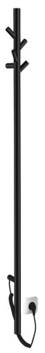 PASADOR elektryczna suszarka na ręczniki, okrągła, 150x1500 mm, 30 W, czarny mat