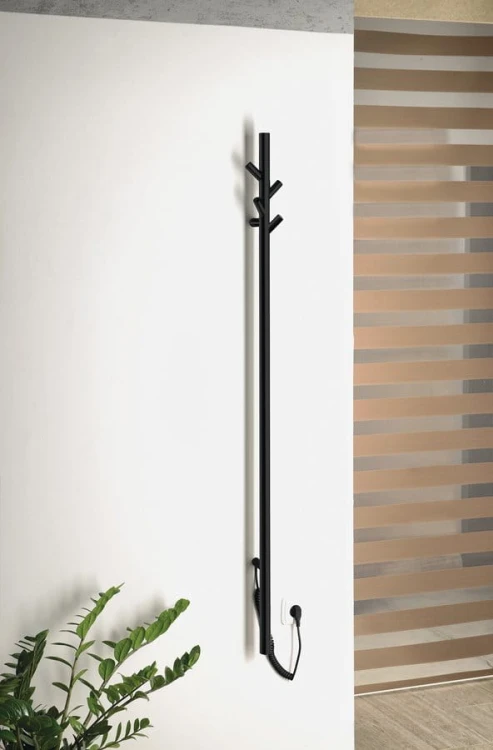 PASADOR elektryczna suszarka na ręczniki, okrągła, 150x1500 mm, 30 W, czarny mat #3