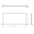 Rysunek techniczny - Blat WOODY 1100x28x500mm, lite drewno dąb naturalny