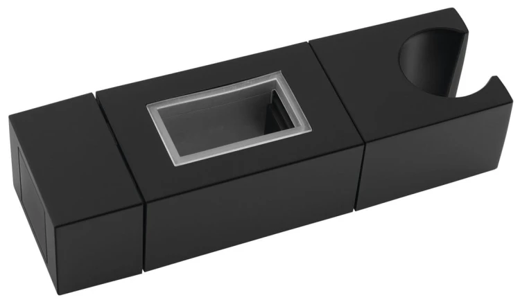 Uchwyt na drążek prysznicowy 30x15mm, ABS/czarny mat