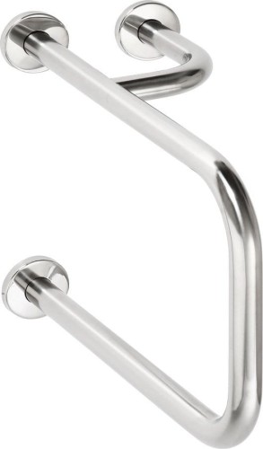 HANDICAP poręcz wspierająca prawa 760mm, stal nierdzewna polerowana