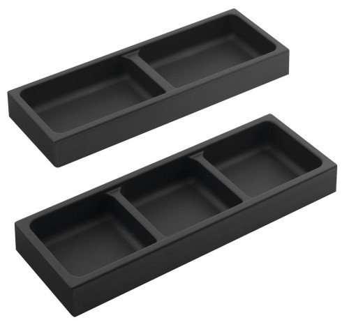 LINDO organizer boczny, zestaw 2 szt., 114x323mm, plastik, antracyt