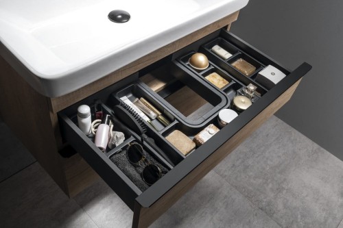 LINDO organizer boczny, zestaw 2 szt., 114x323mm, plastik, antracyt #2
