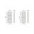 Rysunek techniczny - LINDO organizer boczny, zestaw 2 szt., 114x323mm, plastik, antracyt