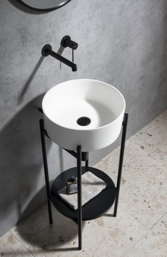 THIN umywalka nablatowa, średnica 38cm, biały mat #2