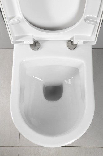 NERA WC wiszące ze stelażem podtynkowym i przyciskiem Schwab, biały #2