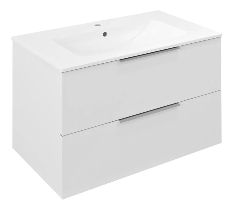 CIRASA szafka pod umywalkę 79,8x52x46cm, biały połysk