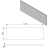 Rysunek techniczny - CIRASA blat DTDL 141,1x1,8x46,5cm, sosna rustykalna