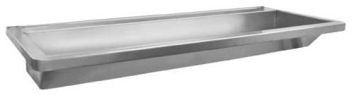 Umywalka wielostanowiskowa ścienna 2400x130x500  mm, stal nierdzewna mat