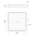 Rysunek techniczny - Brodzik 800x115x800 mm, stal nierdzewna mat