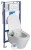 AVVA CLEANWASH WC wiszące Rimless prysznic bidetowy, zintegrowana bateria, stelaż podtynkowy z przyciskiem Schwab, biały