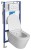 AVVA CLEANWASH WC wiszące Rimless prysznic bidetowy, zintegrowana bateria, stelaż podtynkowy z przyciskiem Schwab, biały #2
