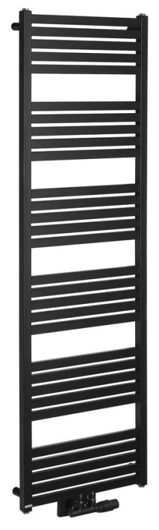 GRUNT grzejnik łazienkowy 500x1610 mm, podłączenie środkowe, czarny mat