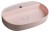 INFINITY OVAL umywalka ceramiczna nablatowa, 60x40cm, salmon