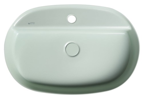 INFINITY OVAL umywalka ceramiczna nablatowa, 60x40cm, mint #2
