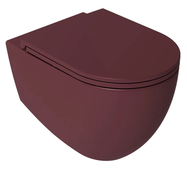 INFINITY Deska WC SLIM, Soft Close, Easy Take, maroon red mat #4