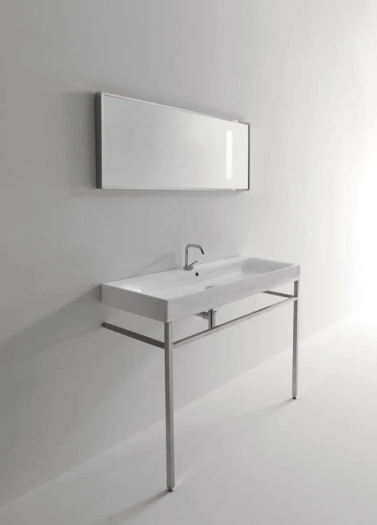 CENTO umywalka ceramiczna 120x45cm, biały #3