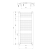 Rysunek techniczny - ORBIT grzejnik z podłączeniem bocznym 450x960 mm, biały
