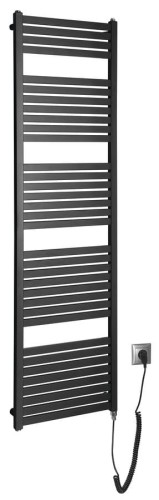 TONDI-E grzejnik elektryczny 450x1690 mm, 600 W, czarny mat