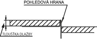 Listwa spadkowa prawa, wysokość 10mm, długość 1000mm, stal nierdzewna mat #6